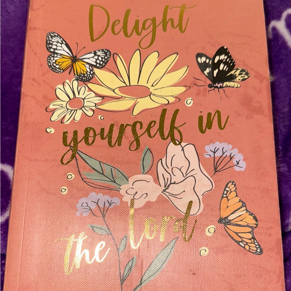 Delight Yourself In The Lord Coral Floral Journal